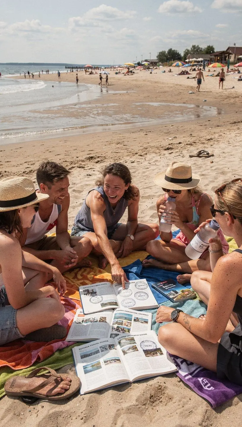Kaamera fookus jalutusrada märgistusel tänaval, mis juhatab külastajaid tempelpunktide juurde.